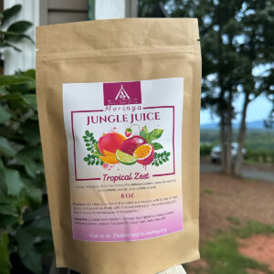 Moringa Jungle Juice Packaging brown Bag with Label